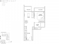 The Alps Residences floor plan - 1 bedroom Type A1