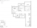 The Alps Residences floor plan - 2 bedroom Type B1