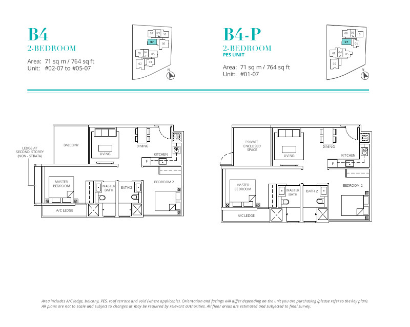 Casa-Al-Mare-2-Bedroom-Floor-Plan-Type-B4
