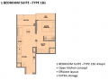 Park Colonial 1 bedroom floor plan