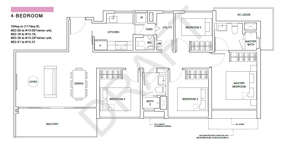 The Criterion ec floor plan 4 Bedroom
