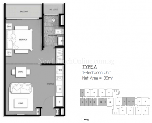 The-Gateway-Cambodia-1-bedroom-floor-plan