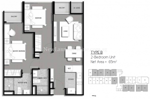 The-Gateway-Cambodia-2-bedroom-floor-plan