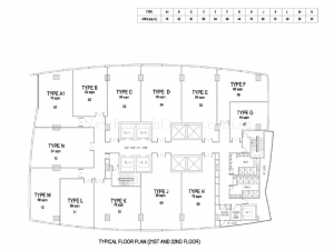 The-Gateway-Cambodia-office-tower-floor-plan-from-21st-to-22nd-floor