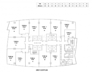 The-Gateway-Cambodia-office-tower-floor-plan-on-23rd-floor