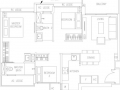 The Visionaire EC Floor Plan C2 3BR