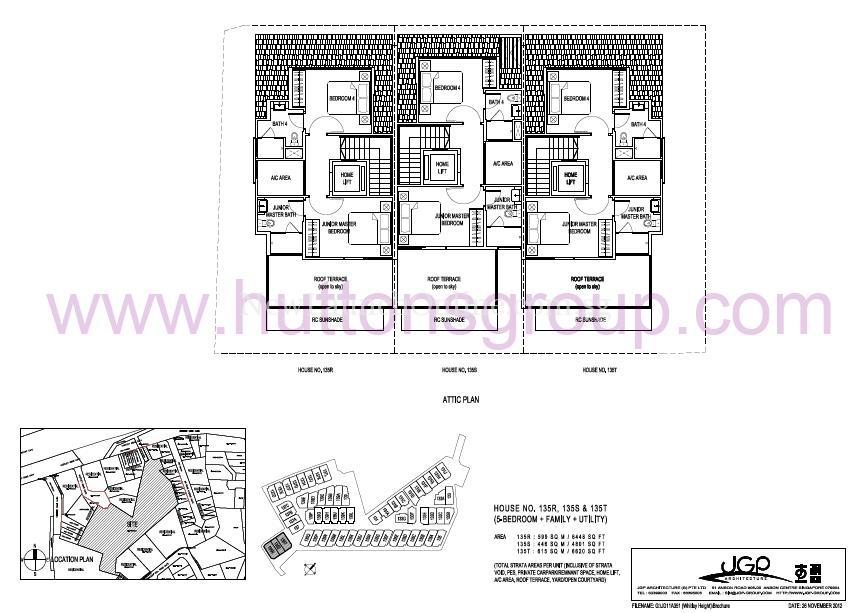 The Whitley Residences Floor Plan Type 135RST Attic