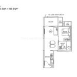 The Trilinq Floor Plan 1 Bedroom