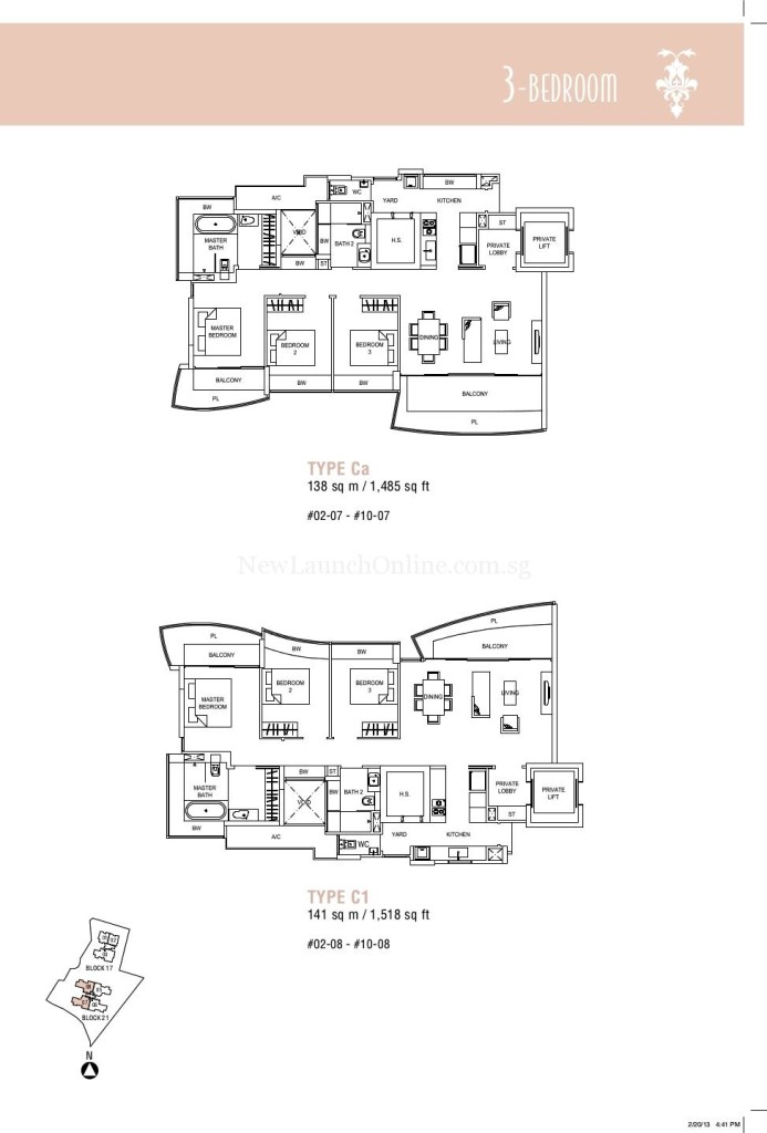Hallmark Residences 3 bedroom Floor Plan