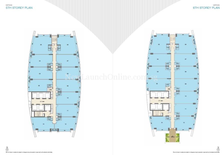 ARC 380 5th & 6th Storey Floor Plan