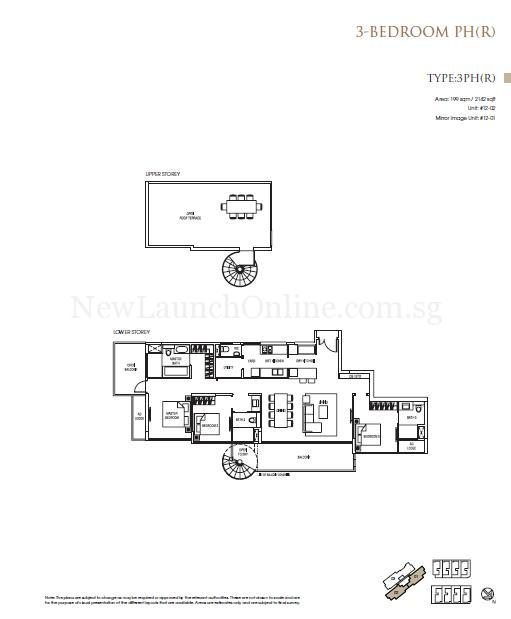 Goodwood Grand Floor Plan 3 Bedroom Penthouse (R)