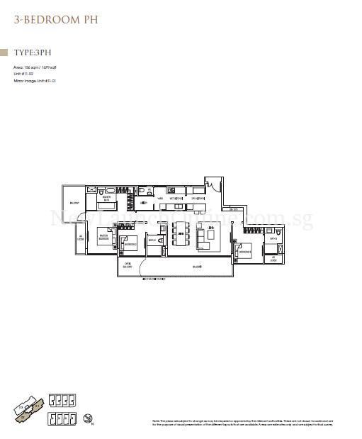 Goodwood Grand Floor Plan 3 Bedroom Penthouse