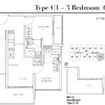 Liv on Wilkie 3 Bedroom Floor Plan Type C1