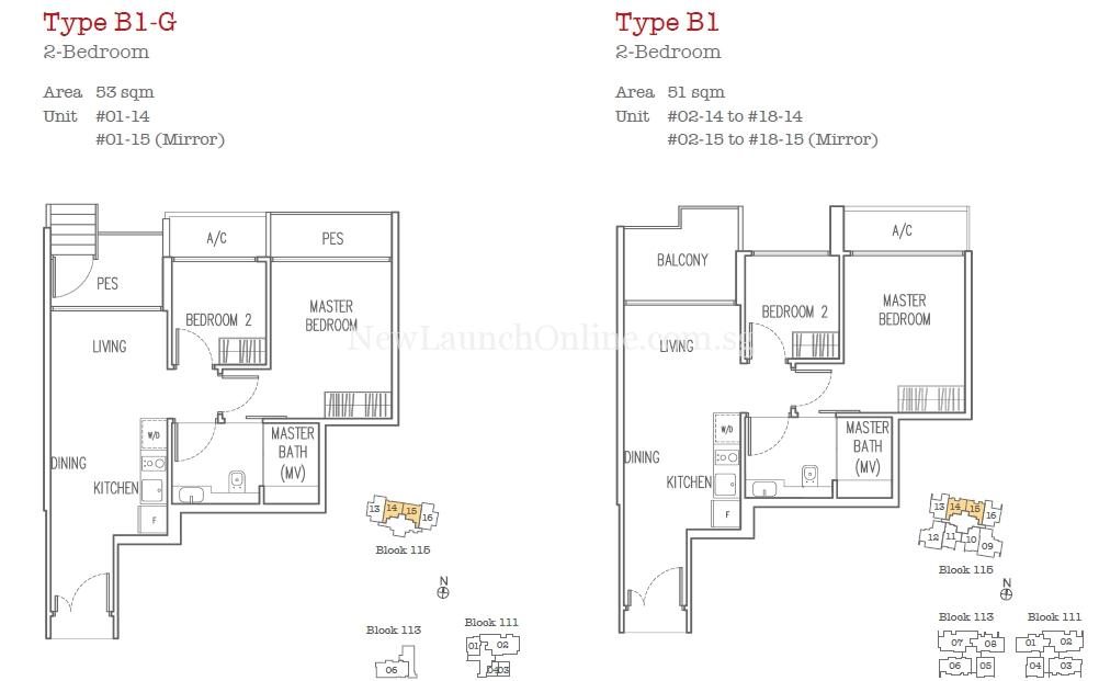 Trilive Floor Plan - 2 Bedroom