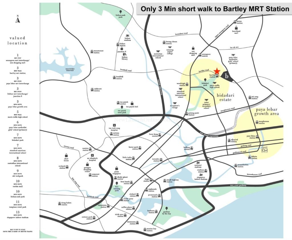 Botanique at Bartley Location Map