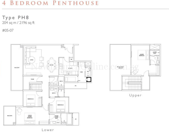 Robin Residences 4 Bedroom Penthouse Floor Plan Newlaunchonline Com Sg