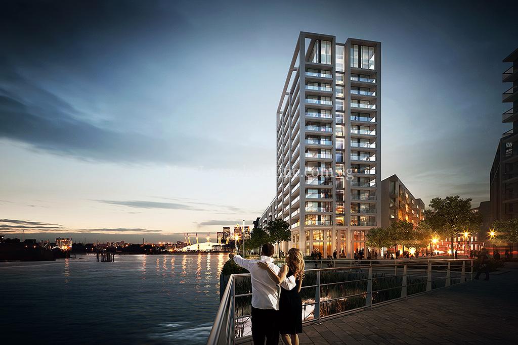Royal Wharf London Night View