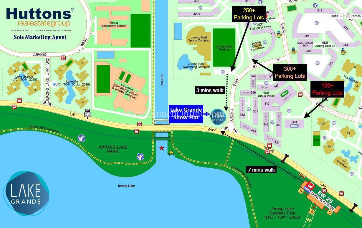 Lake Grande showflat map