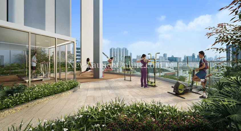 Indoor and outdoor gym at level 14 of Sturdee Residences