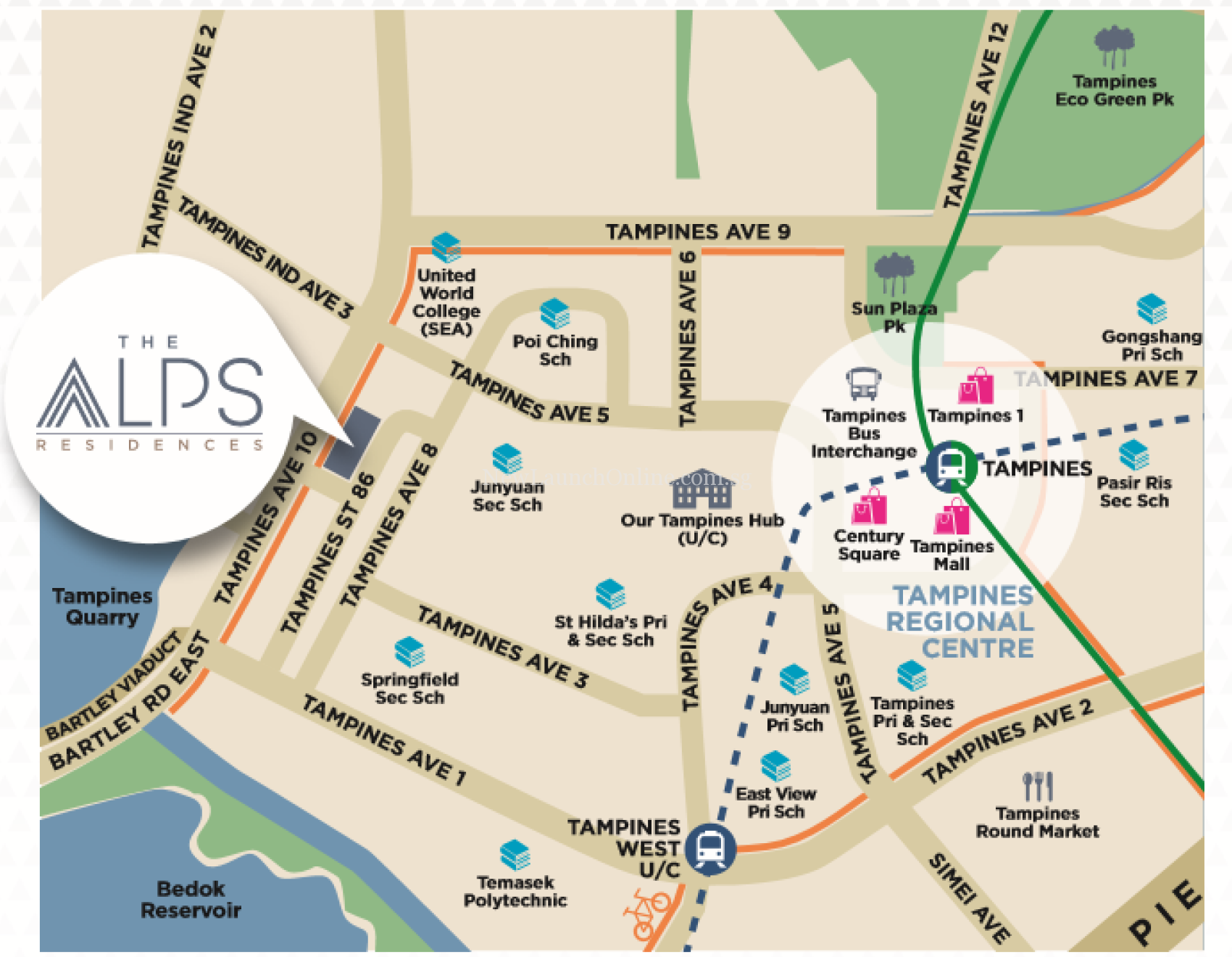 The Alps Residences Location Map Newlaunchonline Com Sg