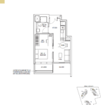 Amber Park 1+ensuite study floor plan