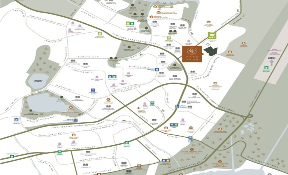 Parc Komo Location Map