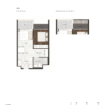 Jervois Prive floor plan 1+Study