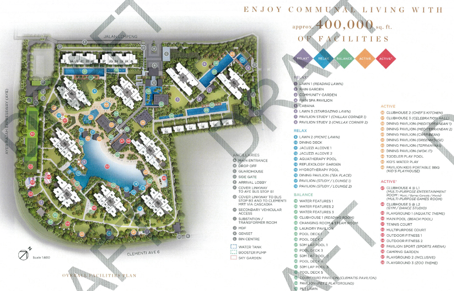 Parc Clematis site plan