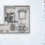 Petit Jervois 1 bedroom floor plan type A2