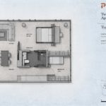 Petit Jervois 2 bedroom floor plan type B3