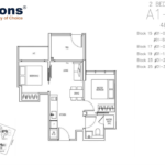 View at Kismis 2 bedroom floor plan